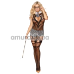 Костюм учительницы JSY Sexy Lingerie, черный: комбинезон + юбка + галстук + очки + указка - Фото №1