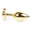 Анальна пробка із рожевим кристалом Exclusivity Jewellery Gold Heart Plug, золота - Фото №5