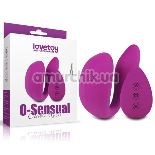 Вібратор Lovetoy O-Sensual Double Rush, фіолетовий