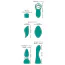 Набір секс-іграшок Couples Choice RC Mini Vibrator With 4 Attachments, зелений - Фото №15