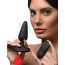 Анальная пробка с вибрацией Booty Sparks 28X Laser Heart Anal Plug With Remote Control Medium, черная - Фото №7
