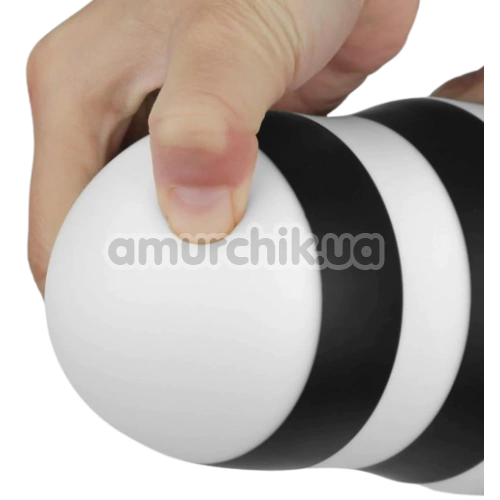 Анальная пробка Love Toy X-Missioner Butt Plug 7, черно-белая