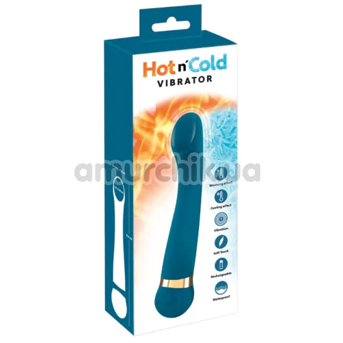 Вибратор для точки G с подогревом и охлаждением Hot n' Cold Vibrator, бирюзовый