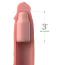 Насадка на пеніс Fantasy X-tensions Elite 3 Inch Silicone Mega X-tension, тілесна - Фото №2