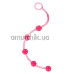 Анальний ланцюжок Jelly Pleasure Beads, рожевий - Фото №1