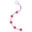 Анальний ланцюжок Jelly Pleasure Beads, рожевий - Фото №1