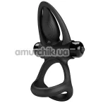 Виброкольцо для члена Pretty Love Vibration Cock Ring, черное - Фото №1