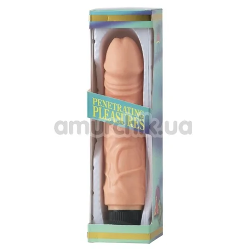 Вибратор Penetrating Pleasures, 19 см телесный