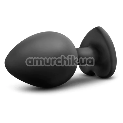 Анальная пробка с прозрачным кристаллом Temptasia Bling Plug Small, черная