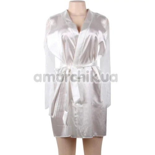 Комплект Star Night Elen Set, белый: халатик + трусики-стринги