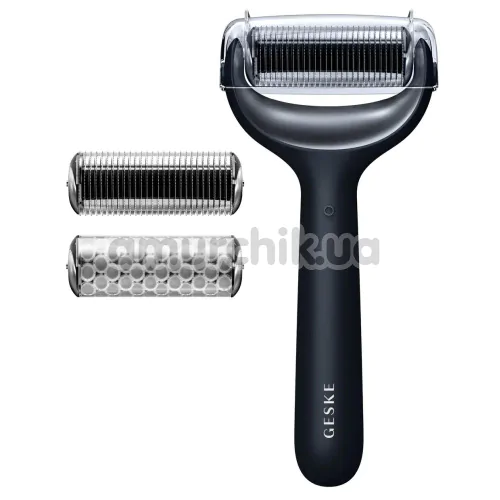 Массажер-роллер для лица и тела с микроиглами Geske MicroNeedle Face & Body Roller 8 in 1, черный - Фото №1