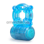 Виброкольцо Stay Hard Rechargeable 5 Function Cock Ring, голубое - Фото №1