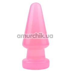 Анальна пробка Hi-Rubber Anal Delight Plug, рожева - Фото №1