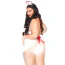 Костюм медсестри Leg Avenue Plus Nightshift Nurse Lingerie Set, біло-червоний: сукня + трусики-стрінги + чепчик - Фото №4