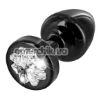 Анальна пробка з прозорим кристалом SWAROVSKI Anni R Clover T2, чорна - Фото №1