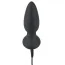 Анальная пробка с ротацией Black Velvets Rotating & Vibrating Plug, черная - Фото №3