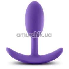 Анальна пробка Luxe Wearable Vibra Slim Plug Small, фіолетова - Фото №1