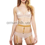 Набір підтяжок Bijoux Indiscrets Maze Suspender Belt For Underwear And Stockings, коричневий - Фото №1
