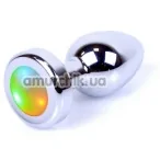 Анальная пробка с радужным кристаллом Exclusivity Jewellery Silver Plug, серебряная - Фото №1