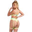 Комплект Star Night Neon Lace 3-Piece Set With Garter Belt, салатовий: бюстгальтер + трусики + пояс для панчіх - Фото №5
