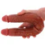 Двокінцевий фалоімітатор Get Real Foreskin Doubledong 46 cm, коричневий - Фото №4