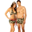 Набір костюмів військових Elegant Moments Camo Couple, камуфляжний: топ + спідниця + пілотка + шорти + жетон - Фото №1