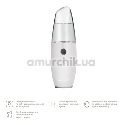 Зволожувач для шкіри обличчя Geske Facial Hydration Refresher 4 in 1, білий