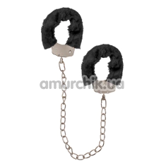 Фіксатори для ніг Furry Leg Cuffs 65 см, чорні - Фото №1