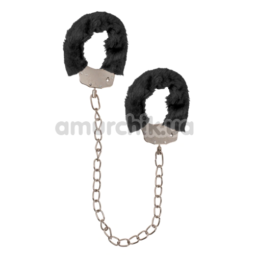 Фиксаторы для ног Furry Leg Cuffs 65 cm, черные - Фото №1