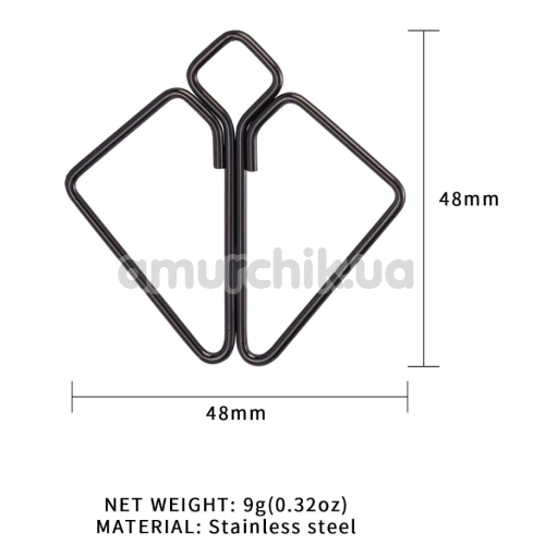 Зажимы для сосков Lockink Minimalism Metal Nipple Clamps, серебряные