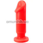 Анальная пробка с вибрацией Hot Storm Anal Slim Dildo L, красная - Фото №1