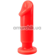 Анальна пробка з вібрацією Hot Storm Anal Slim Dildo L, червона - Фото №1