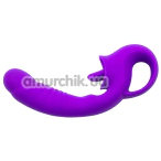 Вибратор для клитора и точки G Tongue Licking Vibrator, фиолетовый - Фото №1