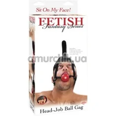 Кляп с фаллоимитатором Head Job Ball Gag - Фото №1