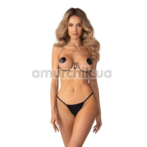 Украшение для тела Obsessive Lustique, черное - Фото №1