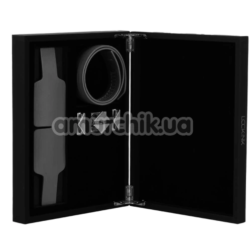 Маска Lockink Luxury Leather Blindfold Kit, черная