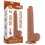 Фаллоимитатор Sliding-Skin Dual Layer Dong 9 с мошонкой, светло-коричневый - Фото №13