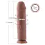 Фаллоимитатор-насадка Hismith Slightly Curved Silicone Dildo 11.4, коричневый - Фото №4