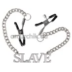 Зажимы для сосков Bad Kitty Slave Professional, серебрянные - Фото №1