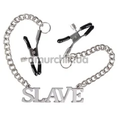 Затискачі для сосків Bad Kitty Slave Professional, срібні - Фото №1