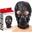 Маска Fetish Tentation Enjoy Pain BDSM Hood With Gag, чорна - Фото №4