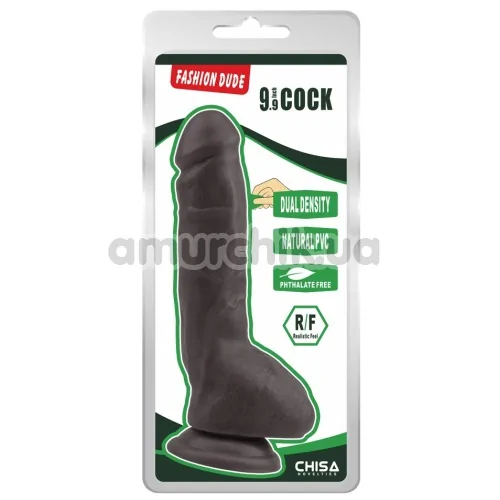 Фаллоимитатор Fashion Dude 9.9 Inch Cock, темно-коричневый