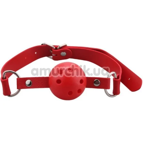 Кляп Breathable Ball Gag с отверстиями, красный