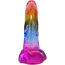Фалоімітатор Doc Johnson Crystal Jellies Realistic Cock With Balls 9.5, мультикольоровий - Фото №4