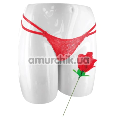 Трусики в виде розочки Fun Novelties Rose You Red, красные - Фото №1