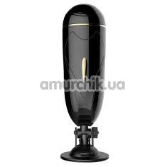 Мастурбатор з вібрацією Foxshow Vibrating Masturbation Cup, чорний - Фото №1