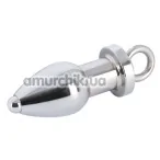 Анальная пробка Anal Plug Deluxe Aluminium, серебряная - Фото №1