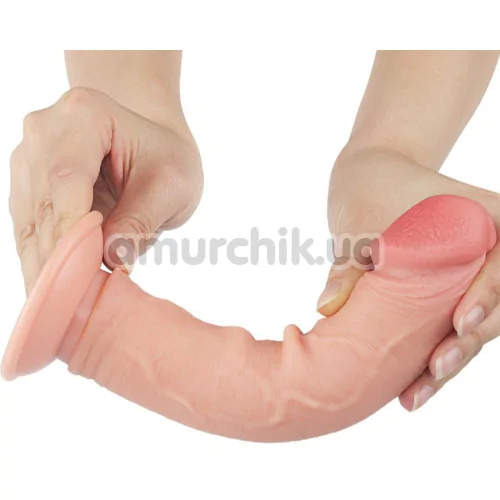 Фаллоимитатор Sliding-Skin Dual Layer Dong 8 без мошонки, телесный