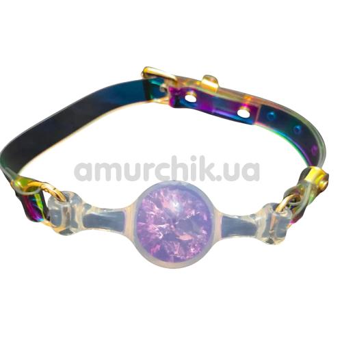 Кляп Univibe Crystal Gag L, фіолетовий