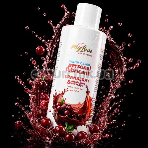Массажный лубрикант MyLove Aroma Series Personal Lubricant 2in1 Cranberry - клюква, 300 мл